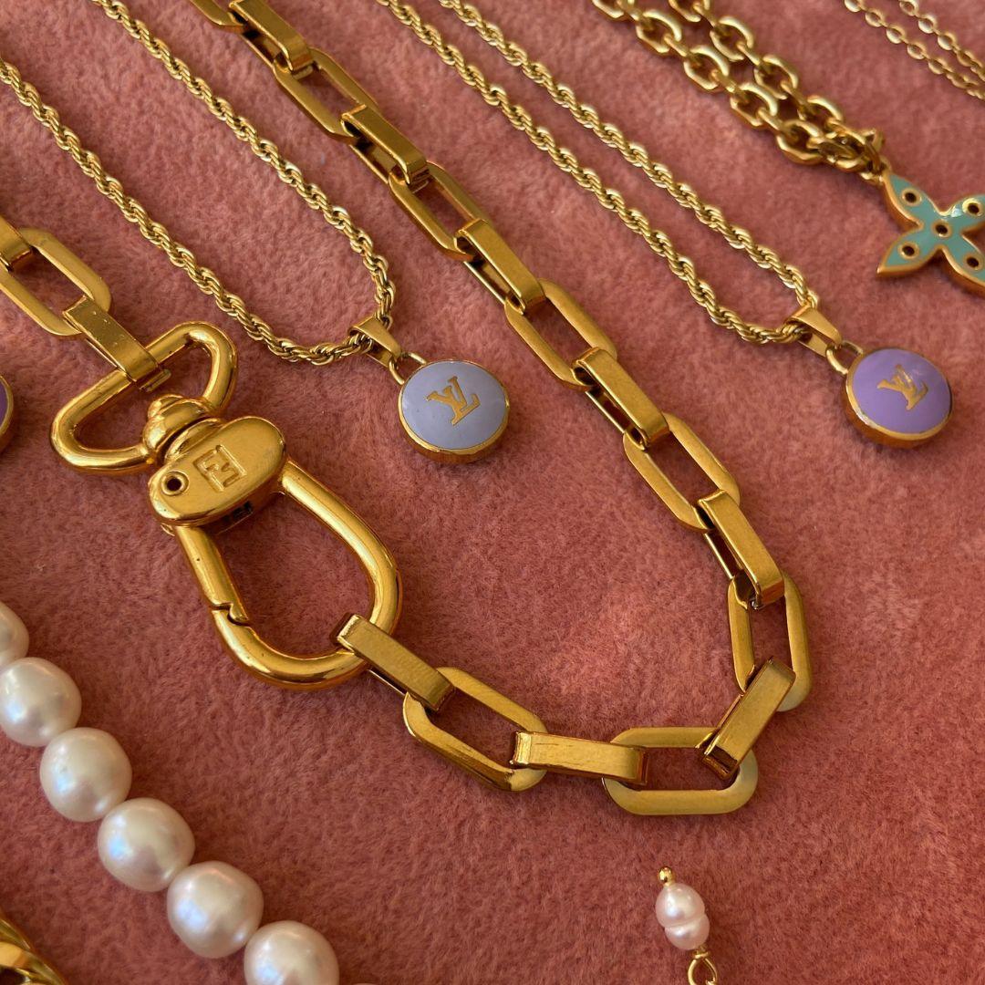Authentic Fendi Clasp - Repurposed Necklace