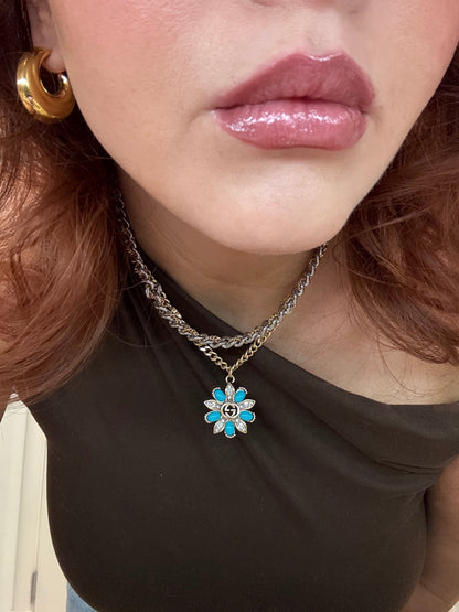Turquoise Flower Pendant