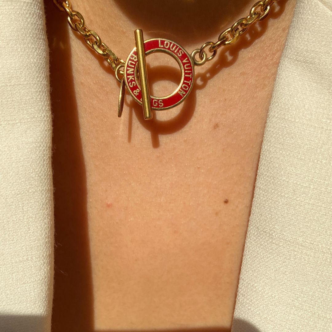 Authentic Louis Vuitton Round-Repurposed Necklace