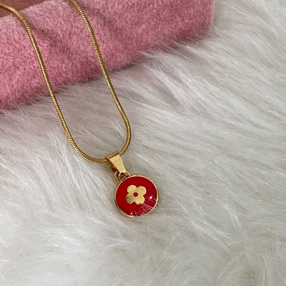 Authentic Louis Vuitton Pendant Pastilles Roses- Reworked Necklace