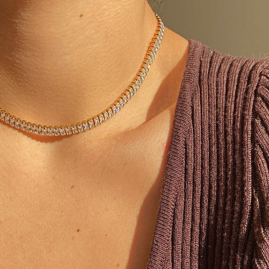 Diamante Square Choker