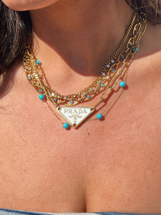 White Triangle Pendant