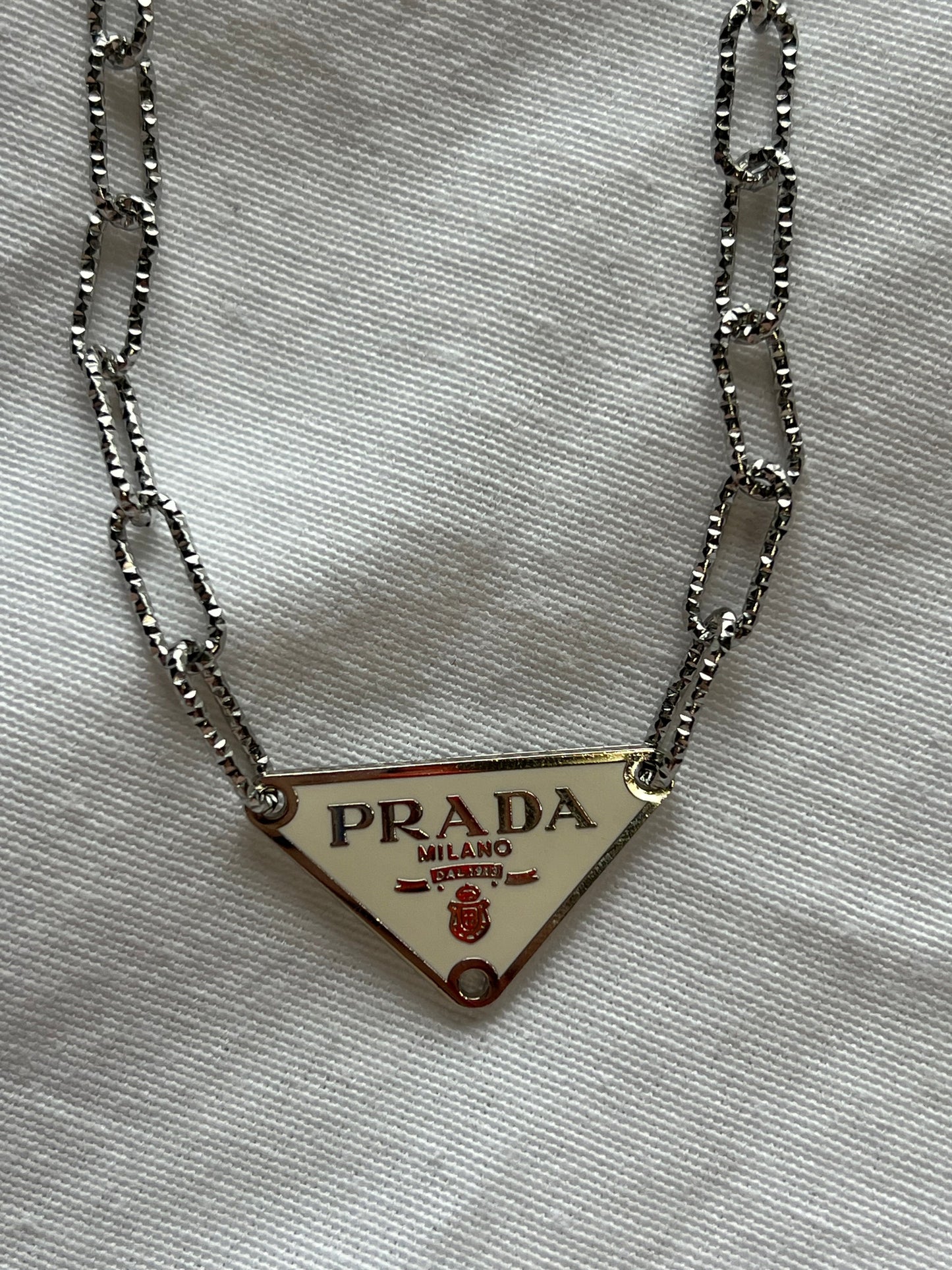 White Triangle Pendant