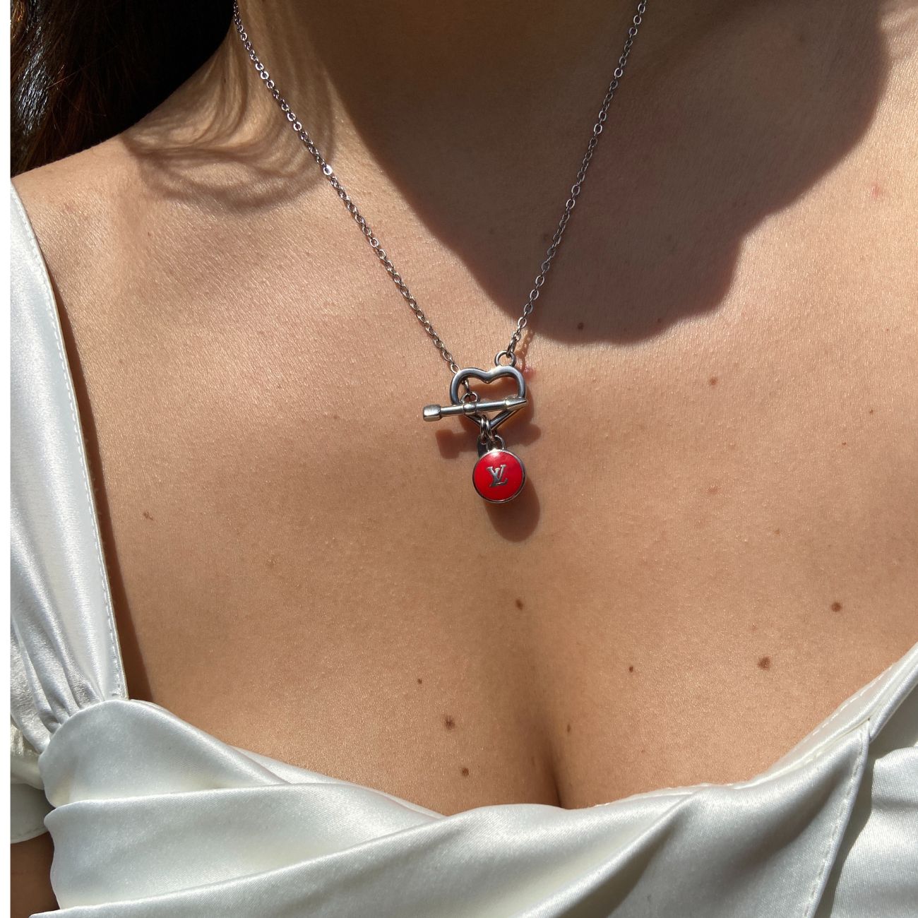 Authentic Louis Vuitton Pendant Logo Pastilles- Reworked Necklace