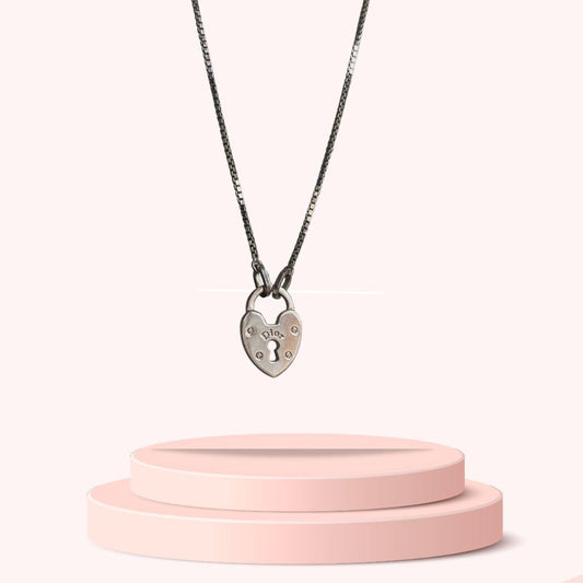 Authentic Dior Heart Pendant- Reworked Necklace