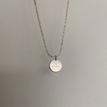 Authentic Gucci Pendant Round Repurposed Necklace