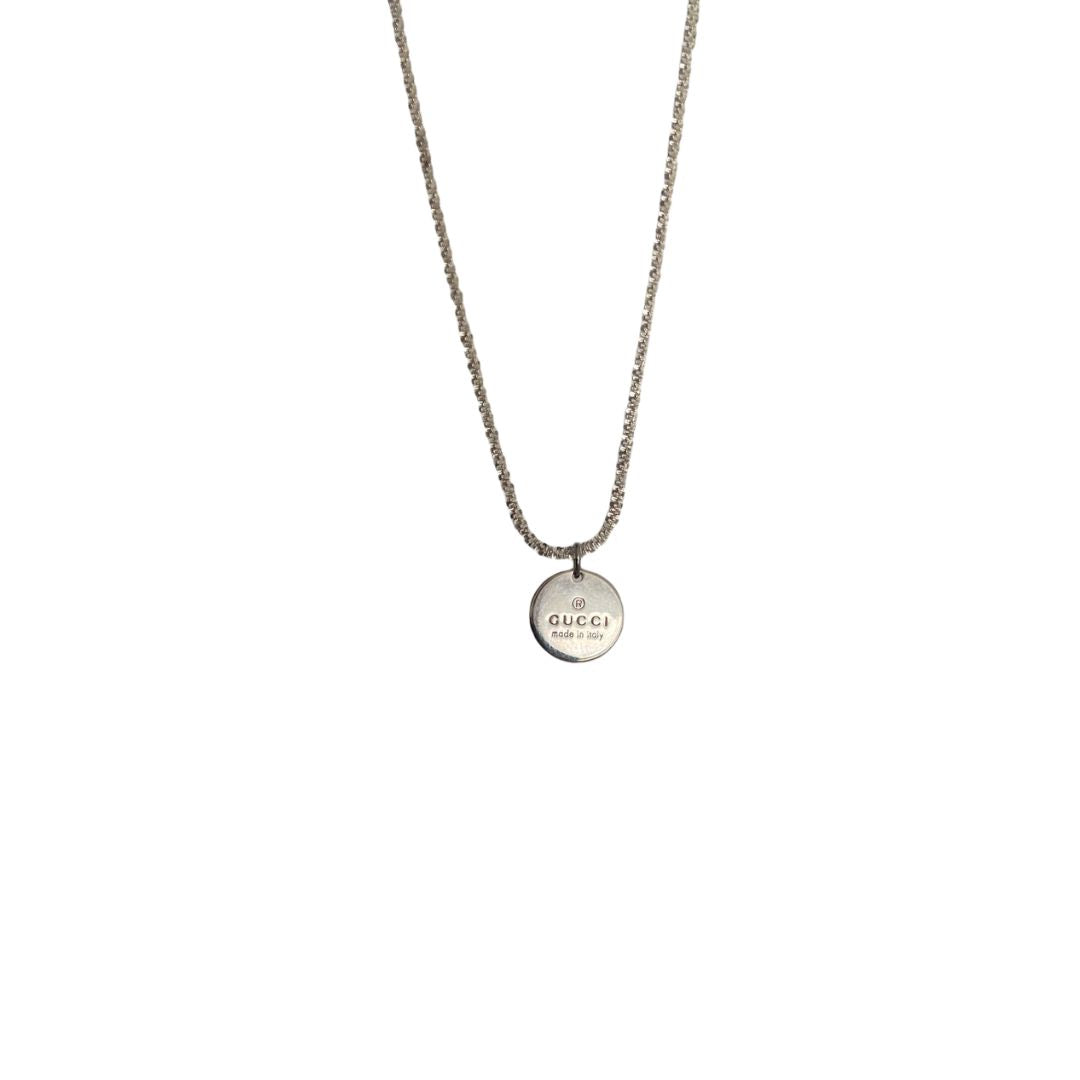 Authentic Gucci Pendant Round Repurposed Necklace