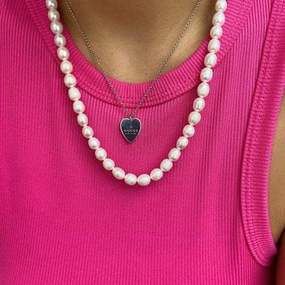 Authentic Gucci Pendant Medium heart Repurposed Necklace