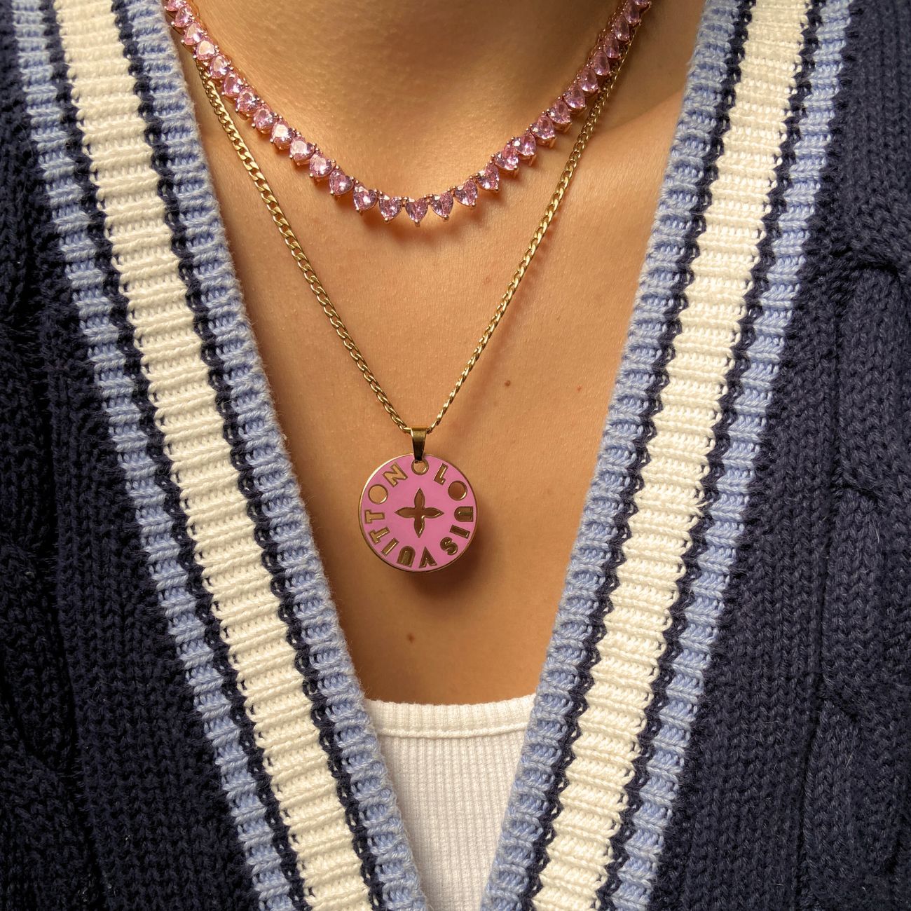 Authentic Looping Louis Vuitton Charm - Necklace