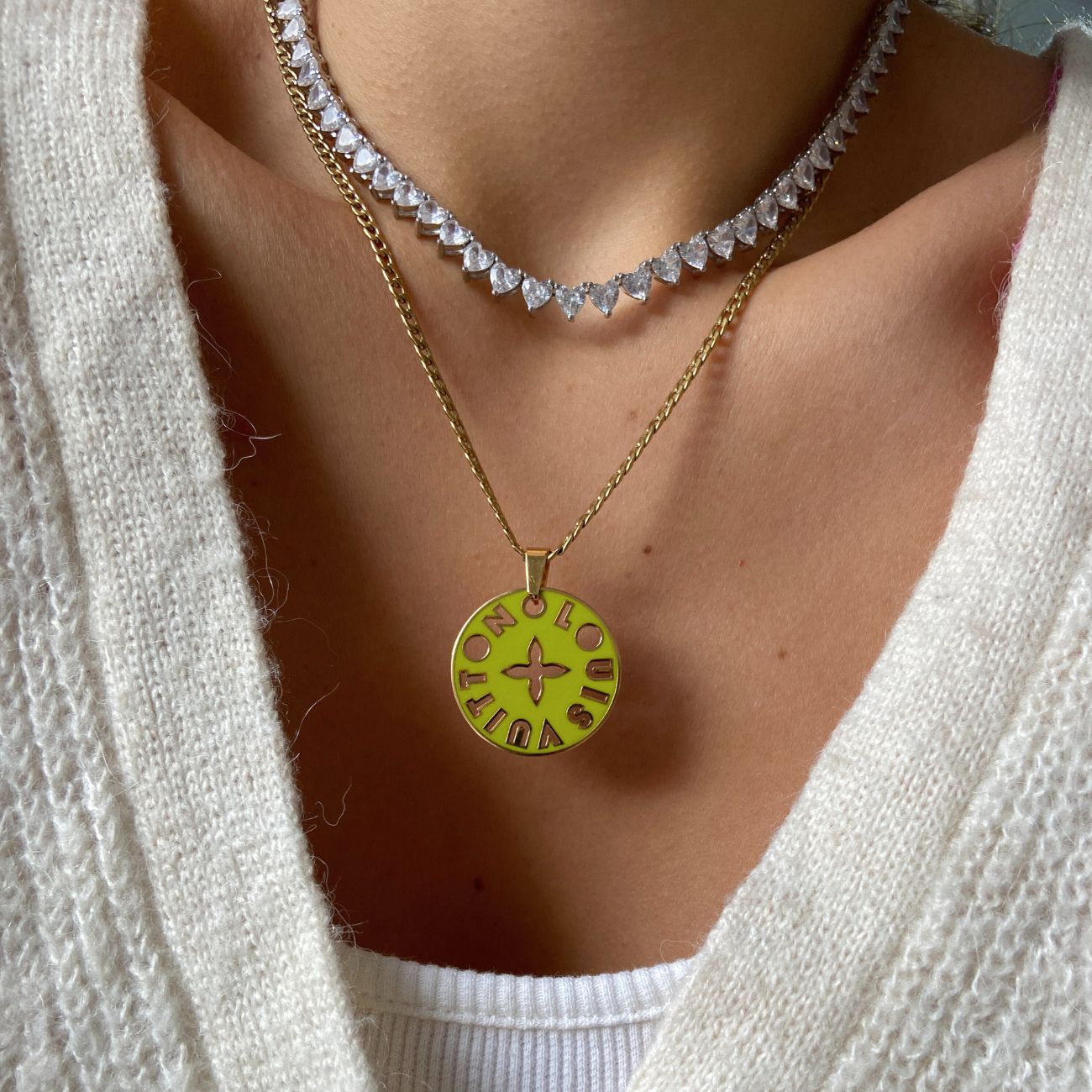 Authentic Looping Louis Vuitton Charm - Necklace