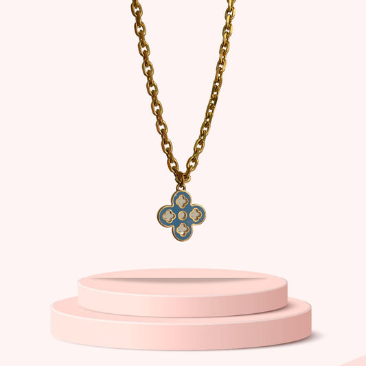 Authentic Louis Vuitton Blue Pendant Reworked Pendant