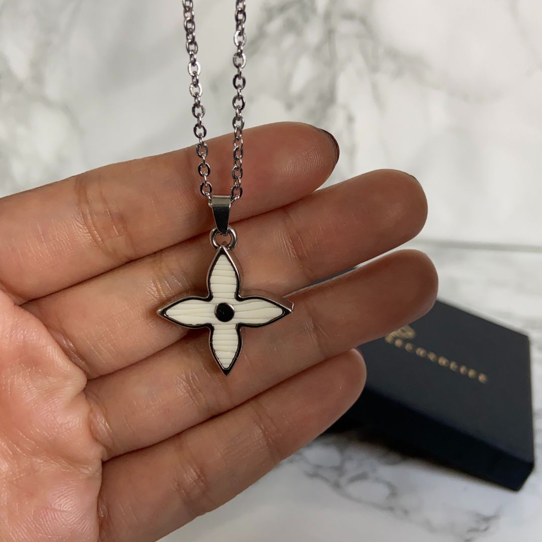 Authentic Louis Vuitton Silver Charm- Reworked Necklace