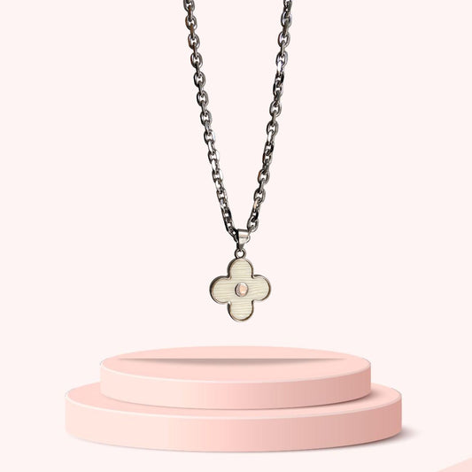 Authentic Louis Vuitton Flower Silver Charm- Reworked Necklace
