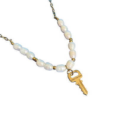 Authentic Louis Vuitton Key Nude Pendant Pears Necklace