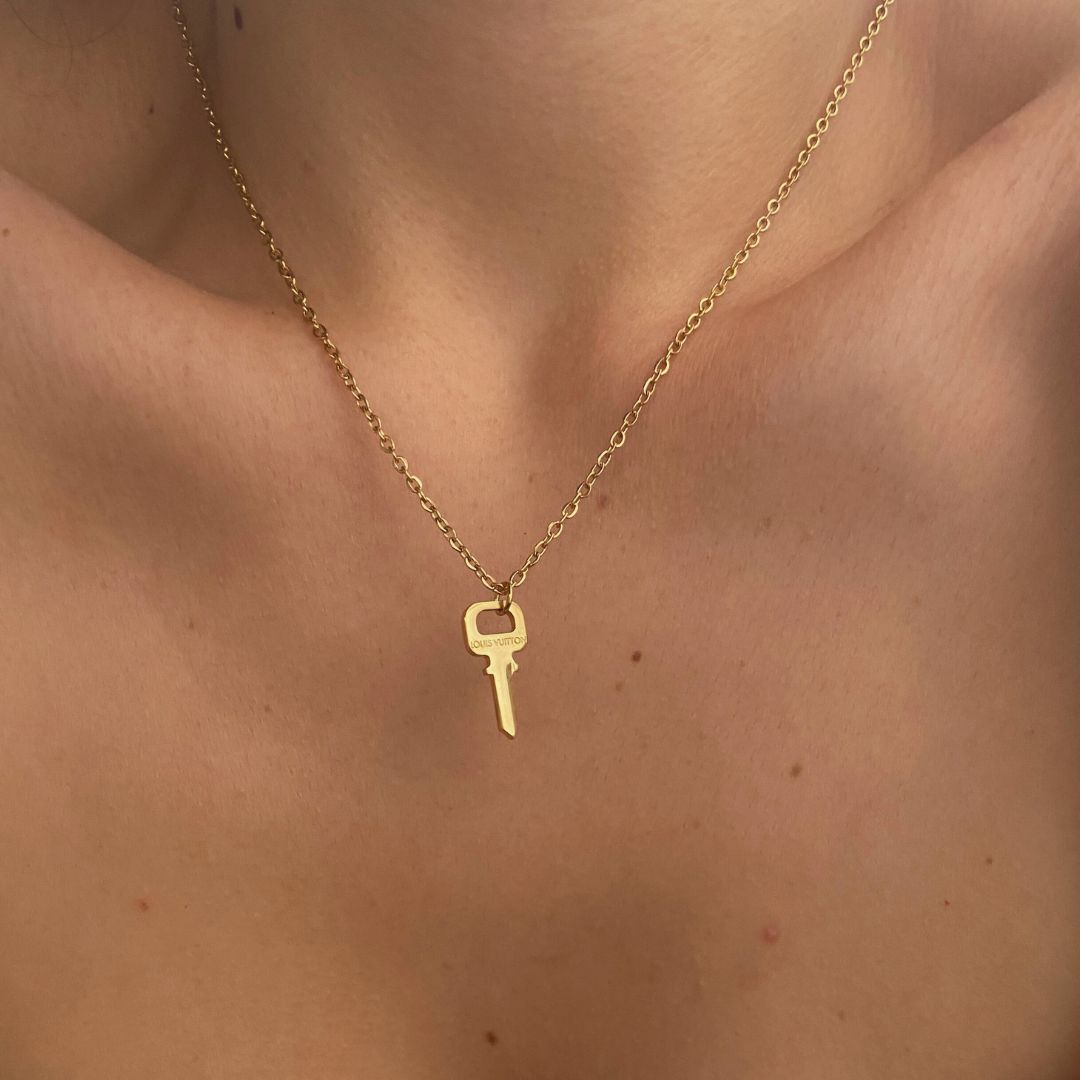 Authentic Louis Vuitton Key Pendant- Dainty Necklace