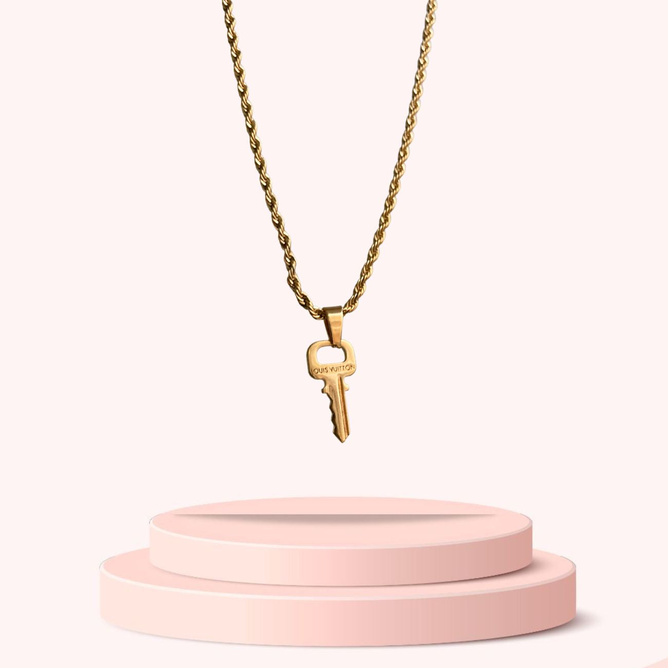 Authentic Louis Vuitton Key Pendant Necklace