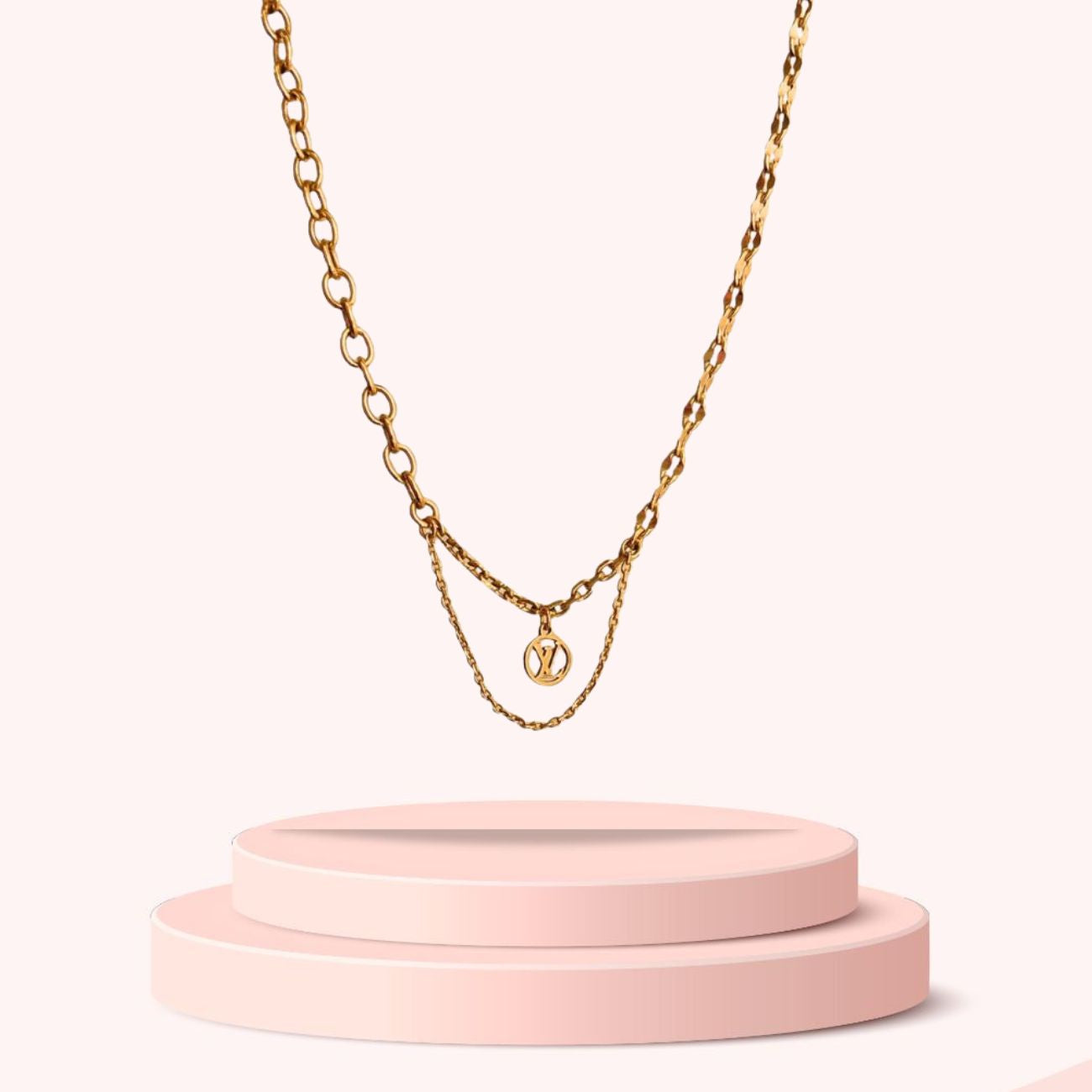 Authentic Louis Vuitton Logo Blooming Pendant- Reworked Choker
