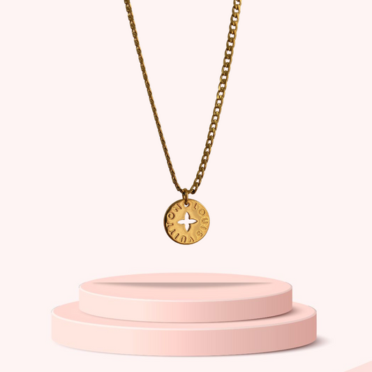 Authentic Louis Vuitton Logo Looping Charm - Reworked Necklace
