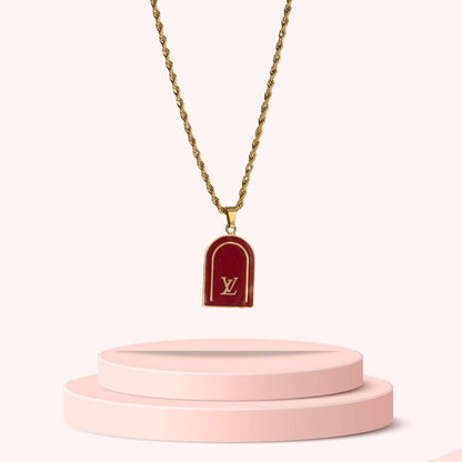 Authentic Louis Vuitton Luggage Tag Pendant Reworked Pendant