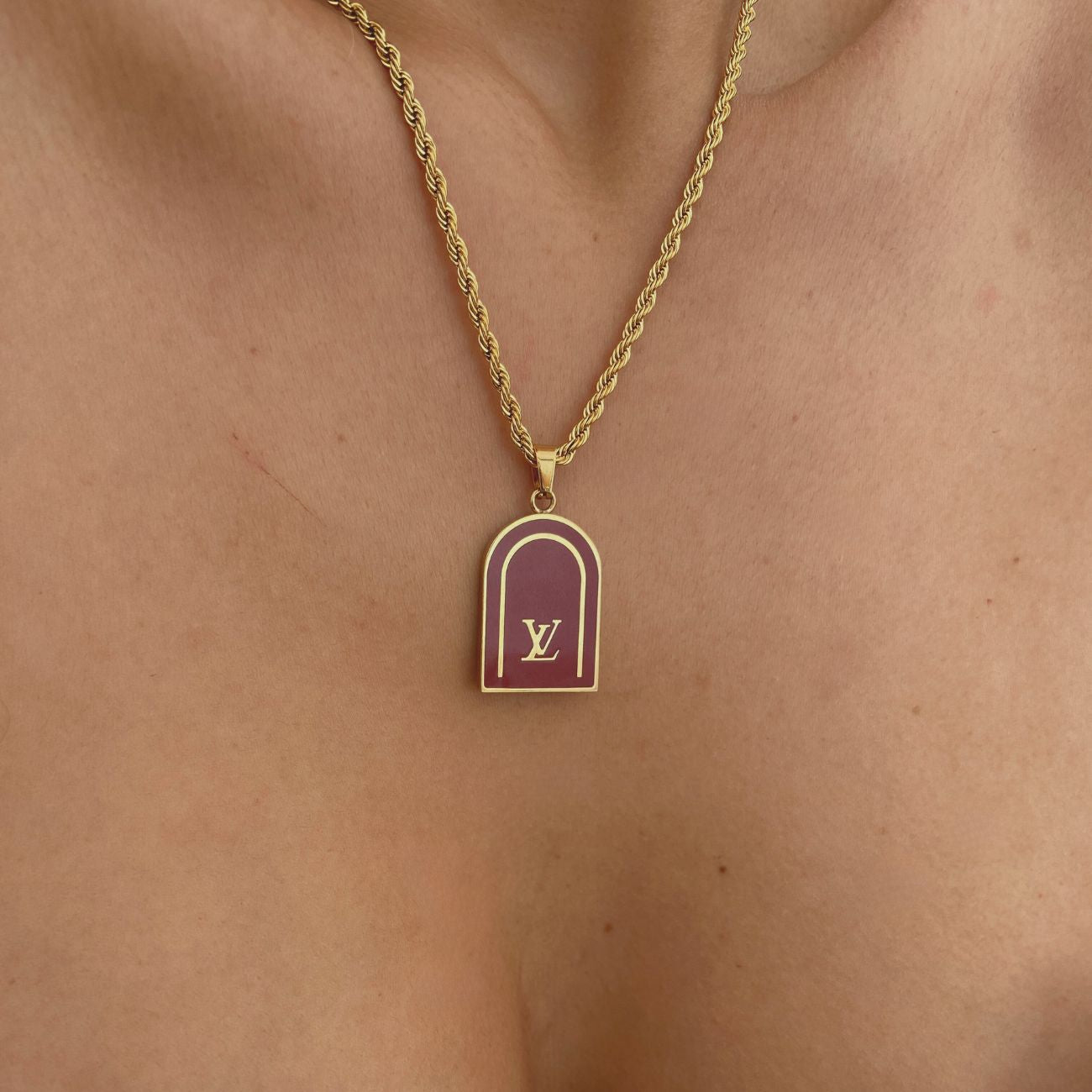Authentic Louis Vuitton Luggage Tag Pendant Reworked Pendant