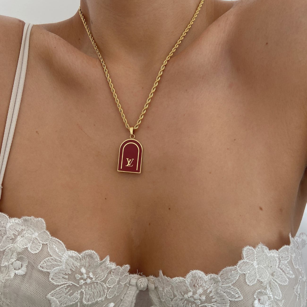 Authentic Louis Vuitton Luggage Tag Pendant Reworked Pendant
