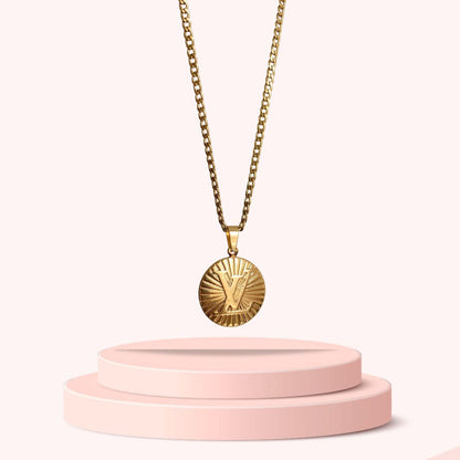 Authentic Louis Vuitton Logo Pendant- Reworked Necklace