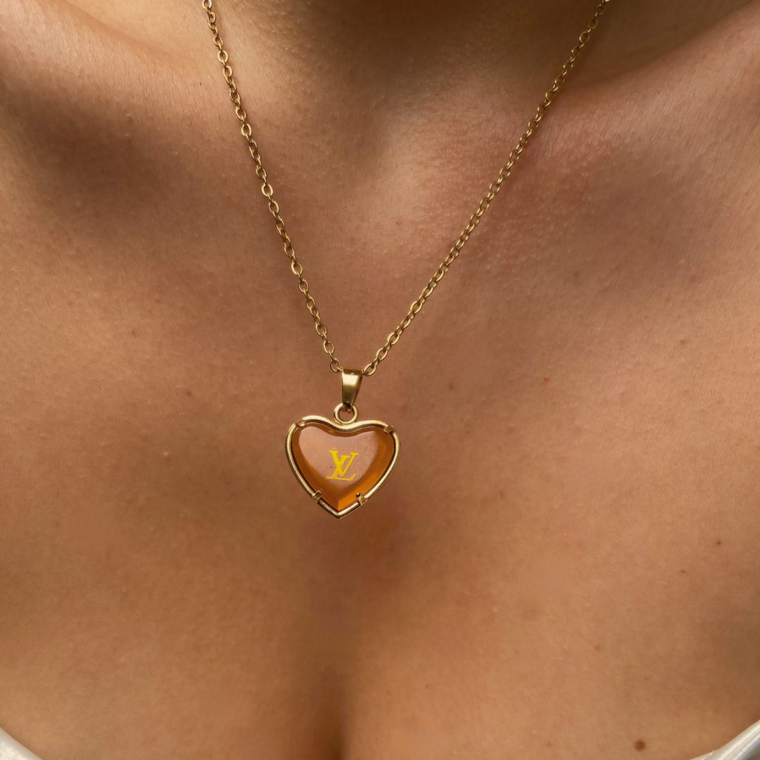 Authentic Louis Vuitton Pendant Coeur -Reworked Necklace