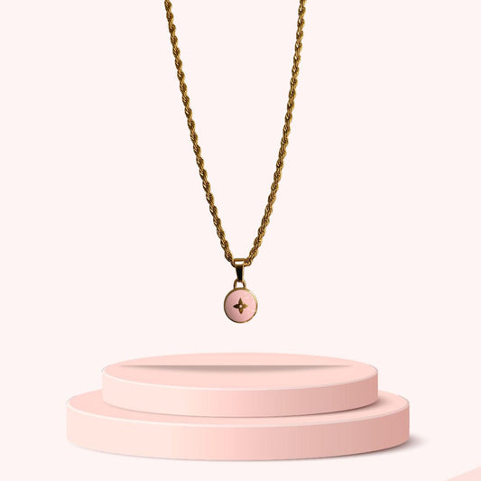 Authentic Louis Vuitton Blush Pendant Pastilles Reworked Necklace