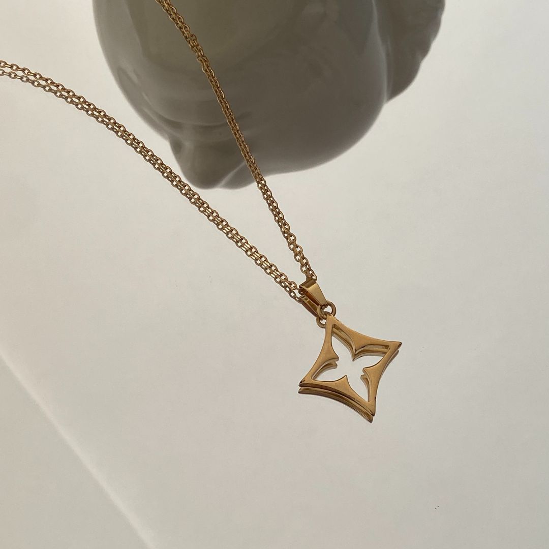 Authentic Louis Vuitton Fleur Charm- Reworked Necklace