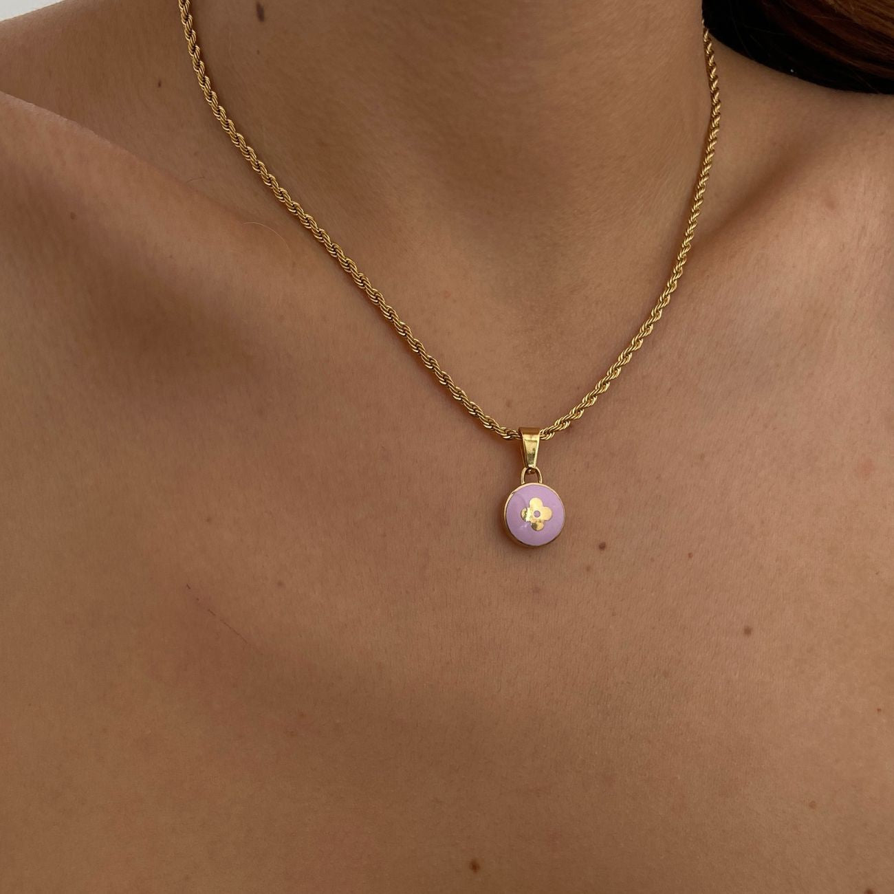 Authentic Louis Vuitton Purple Pendant- Necklace