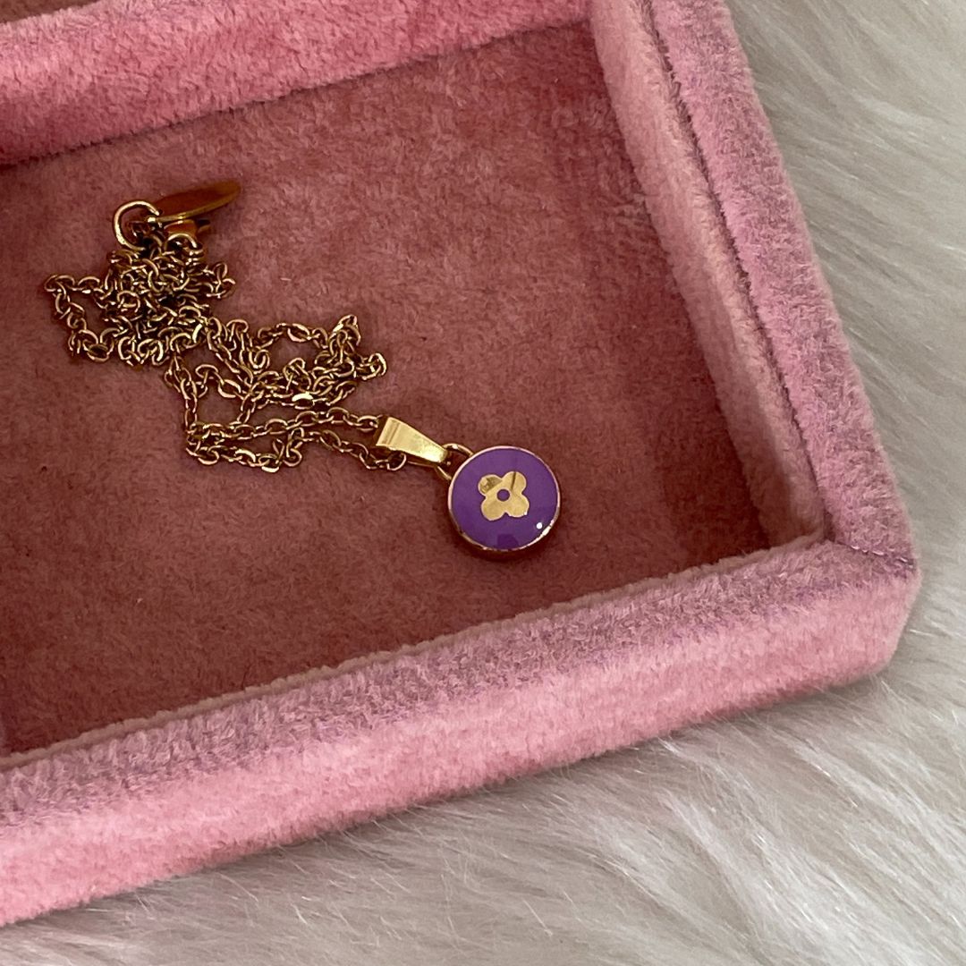 Authentic Louis Vuitton Rosewood Pendant- Reworked Necklace