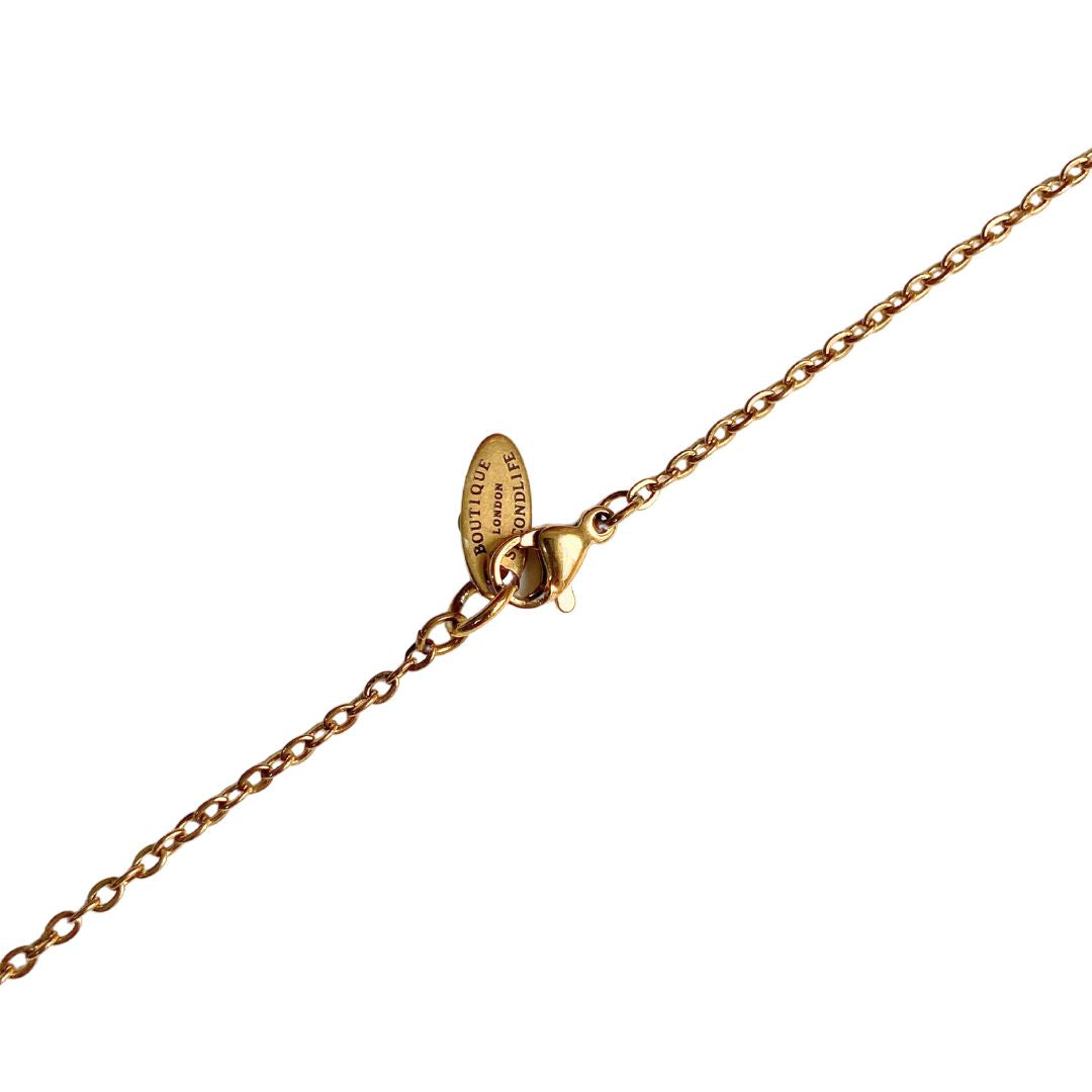 Authentic Louis Vuitton Rosewood Pendant- Reworked Necklace