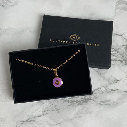 Authentic Louis Vuitton Rosewood Pendant- Reworked Necklace