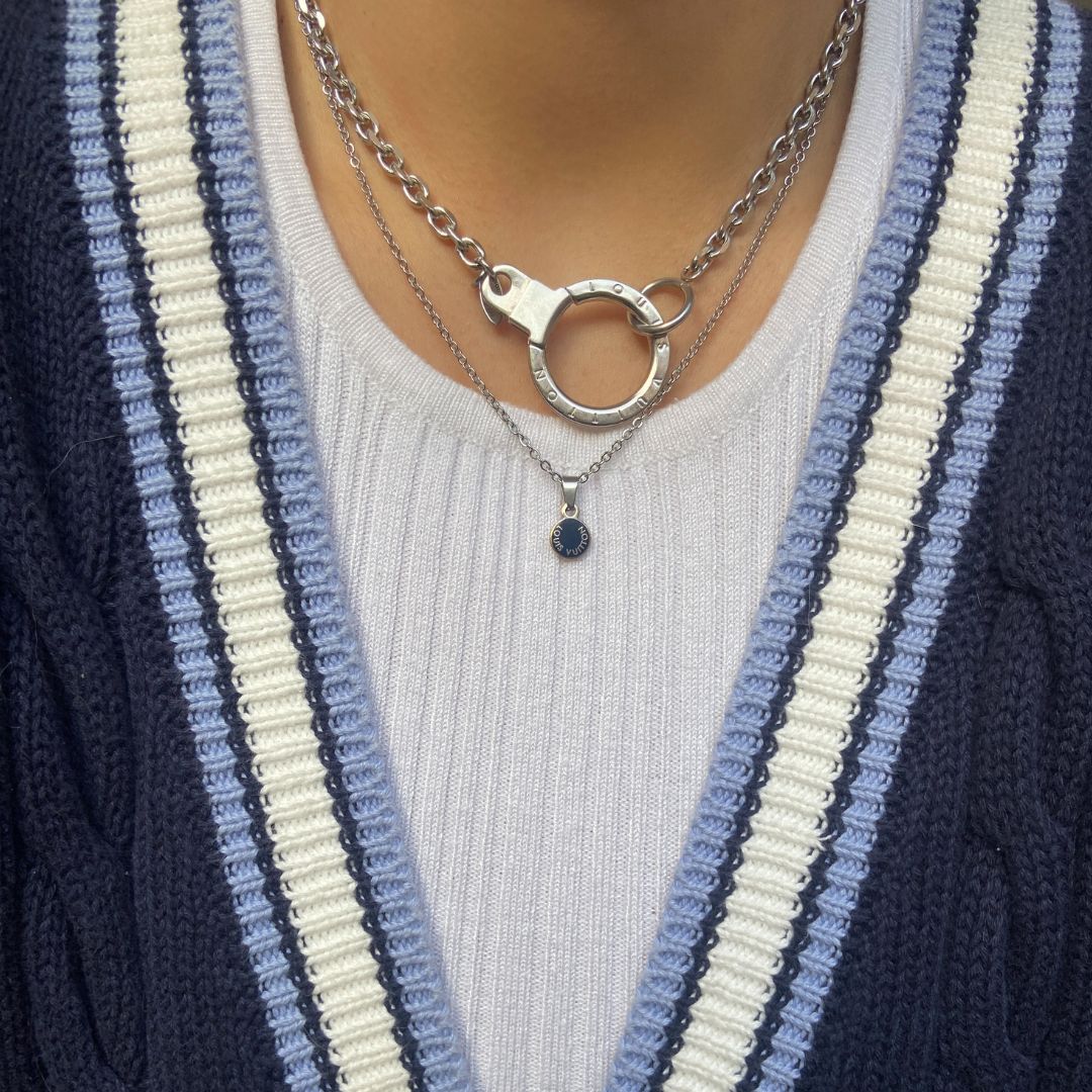Authentic Louis Vuitton Round Clasp- Reworked Necklace