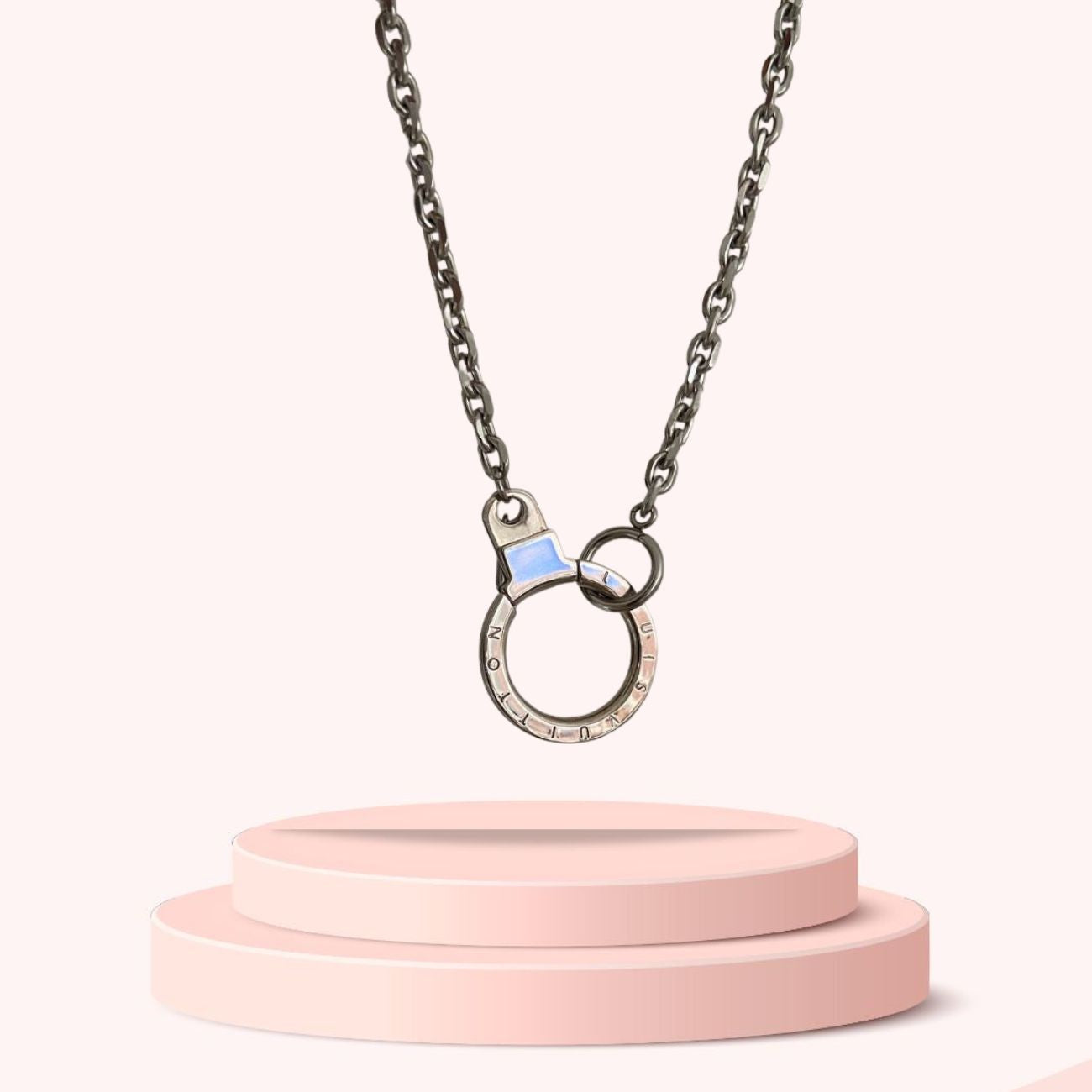 Authentic Louis Vuitton Round Clasp- Reworked Necklace