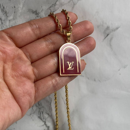 Authentic Louis Vuitton Luggage Tag Pendant Reworked Pendant