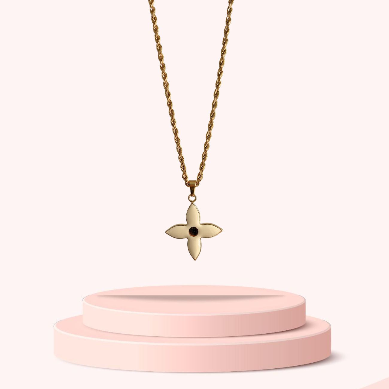 Authentic Louis Vuitton White Pendant- Two Necklace