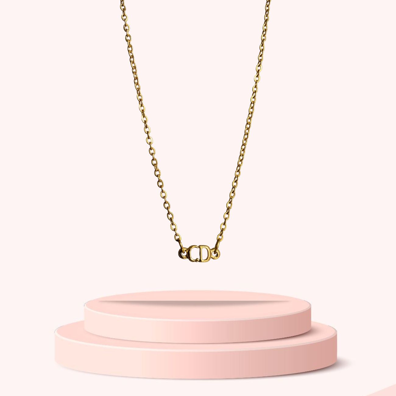 Authentic Mini Cd Dior pendant- Reworked Dainty Choker