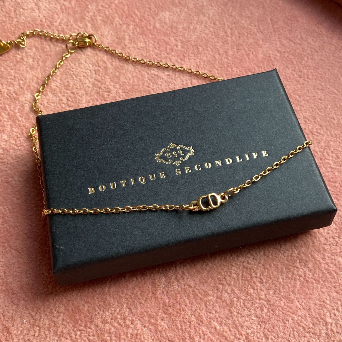 Authentic Mini Cd Dior pendant- Reworked Dainty Choker