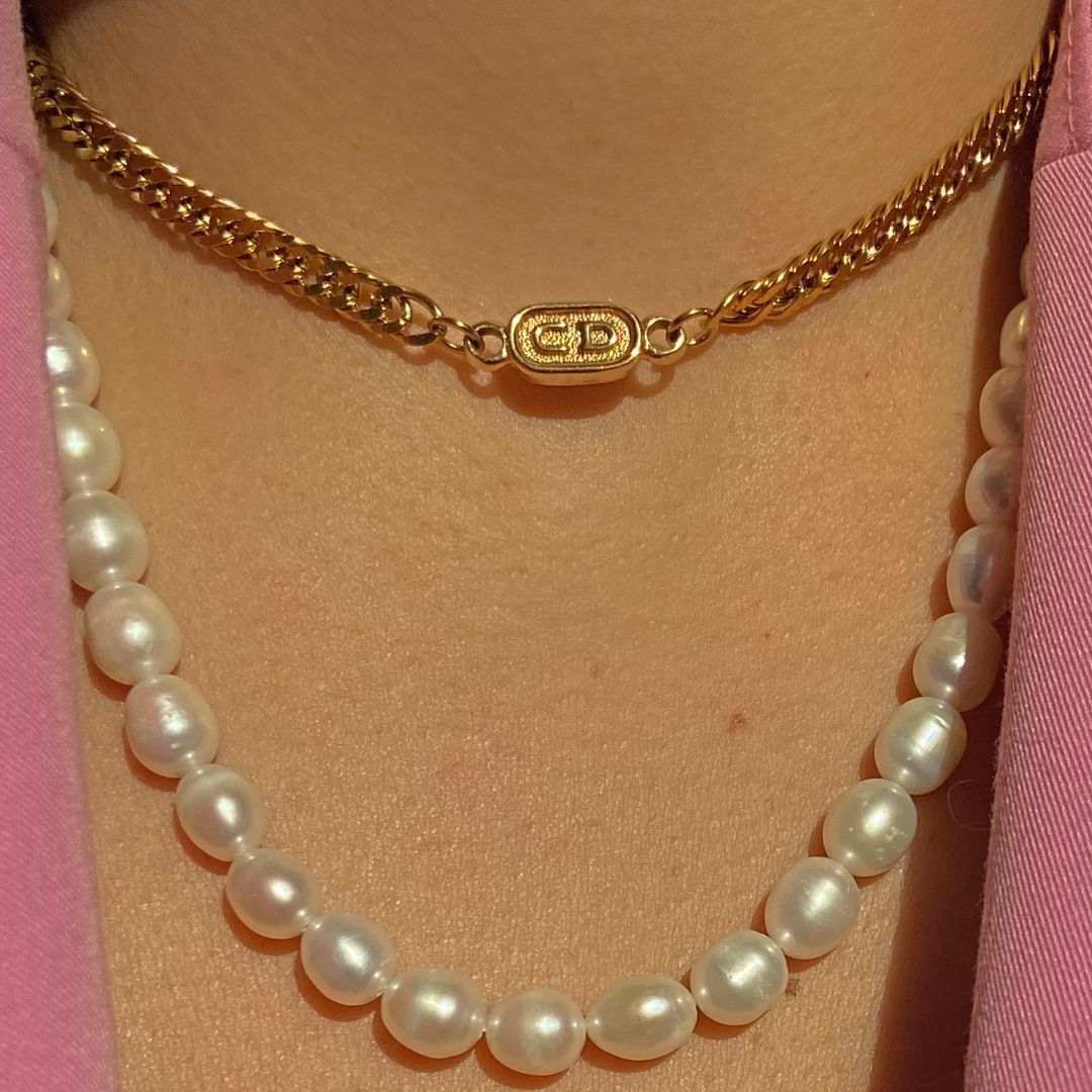 Authentic Mini Dior pendant- Reworked Choker