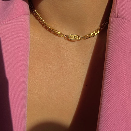 Authentic Mini Dior pendant- Reworked Choker