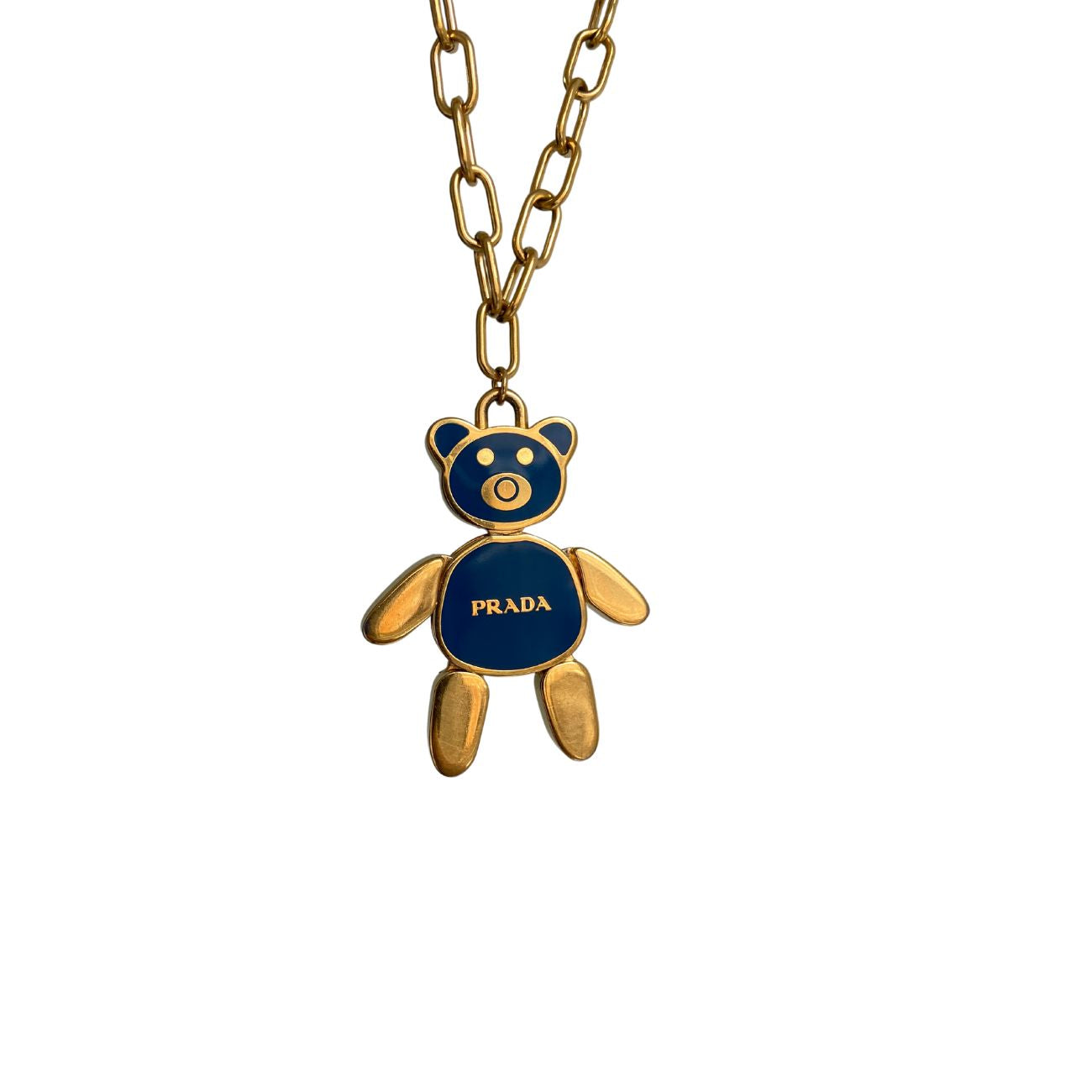 Authentic Prada Blue Bear -Reworked Necklace Gift edition