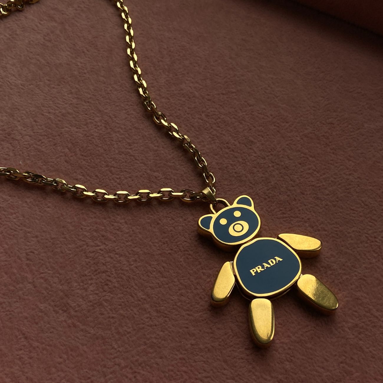 Authentic Prada Blue Bear -Reworked Necklace Gift edition