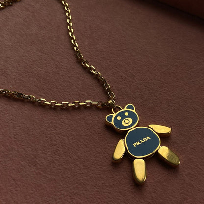 Authentic Prada Blue Bear -Reworked Necklace Gift edition