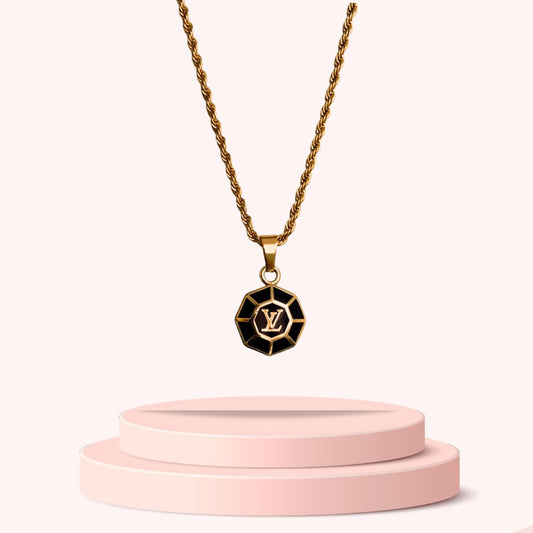 Authentic Louis Vuitton Medium Brown Pendant-Repurposed Necklace