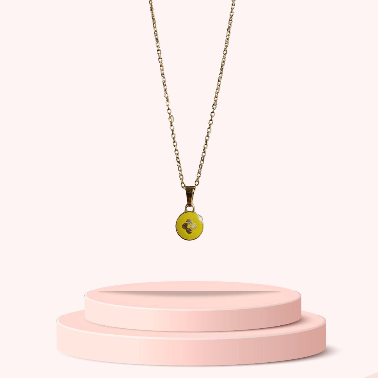 Authentic Louis Vuitton Green Pear Pendant Pastilles- Necklace