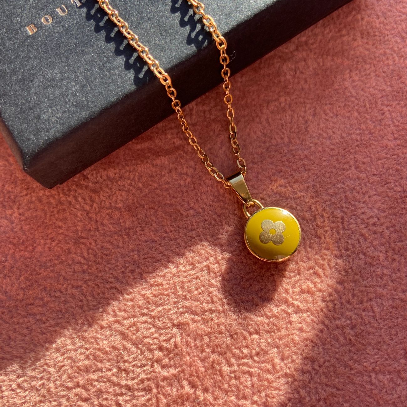 Authentic Louis Vuitton Green Pear Pendant Pastilles- Necklace