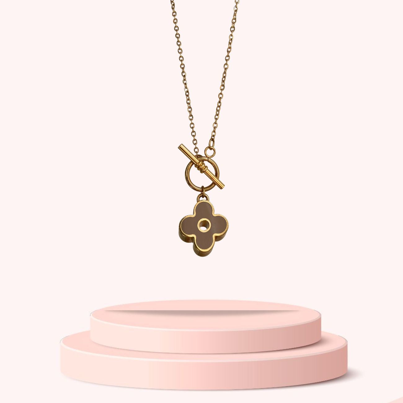 Authentic Louis Vuitton Fleur Charm- Reworked Necklace