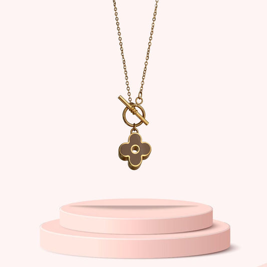 Authentic Louis Vuitton Fleur Charm- Reworked Necklace