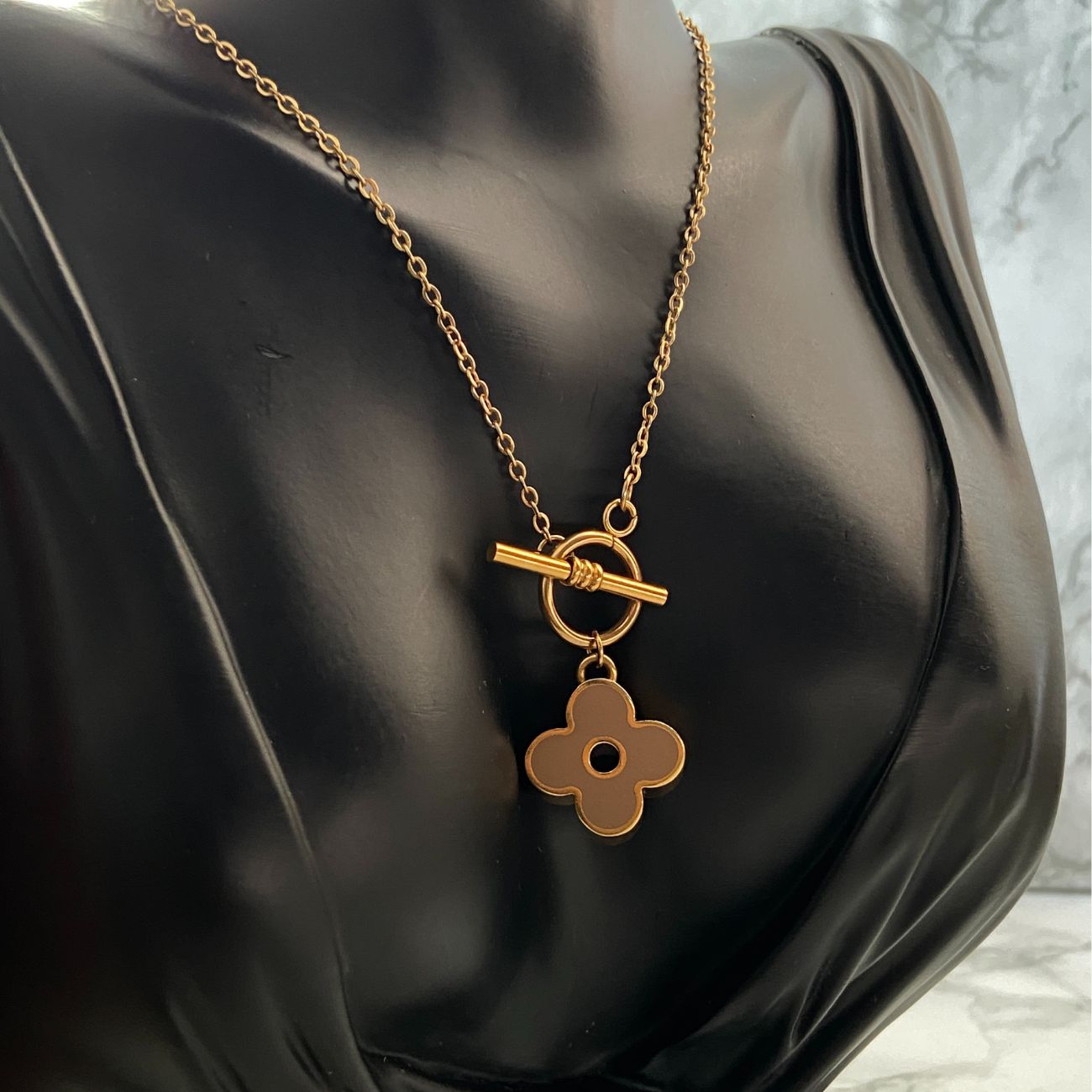 Authentic Louis Vuitton Fleur Charm- Reworked Necklace